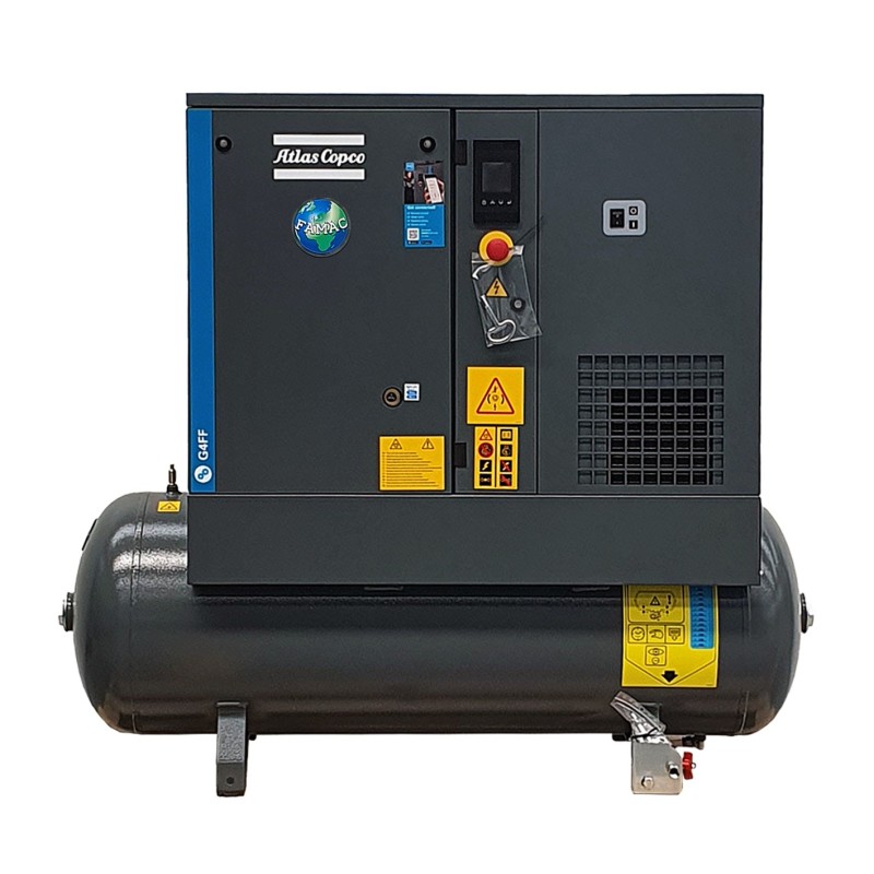 Atlas Copco G4 FF con botte LT 200 ed essiccatore Scontati del 50%-60% Atlas Copco G4 FF con botte LT 200 ed essiccatore Scontati del 50%-60%