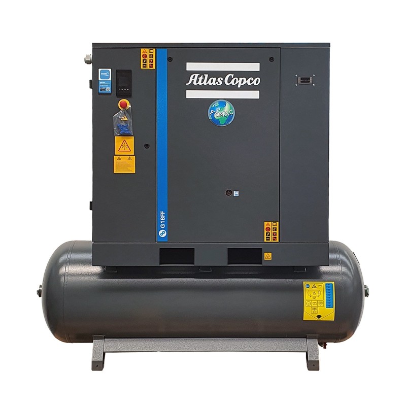 Atlas Copco G18 ff con Botte LT 500 e essiccatore Scontati del 50%-60% Atlas Copco G18 ff con Botte LT 500 e essiccatore Scontati del 50%-60%